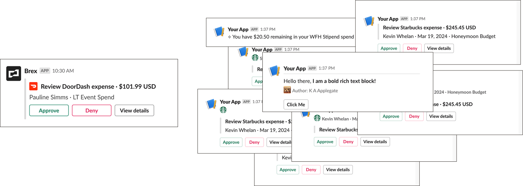 Prototyping in Slack's block builder
